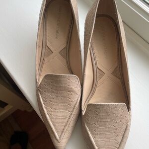 Adrienne Vittadini Beige Leather Look Footwear